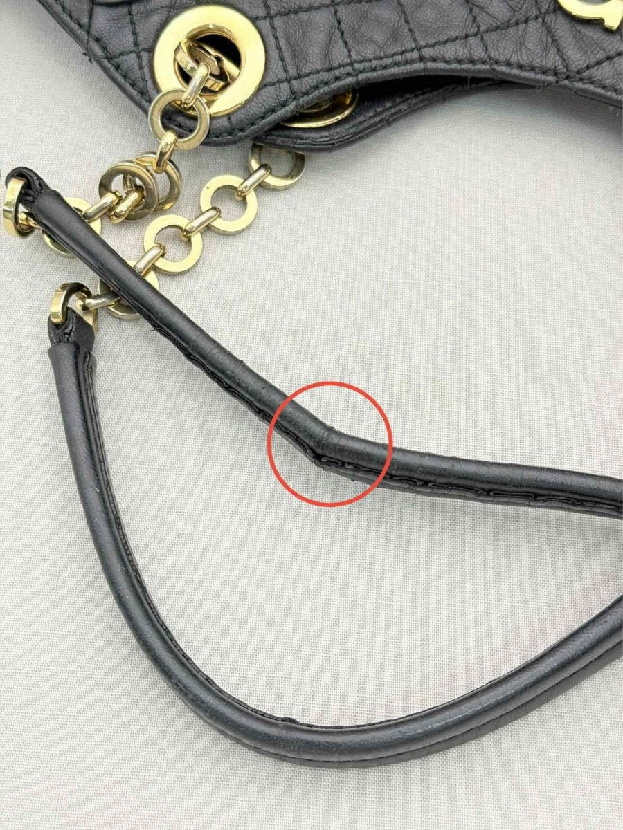Pre-loved SALVATORE FERRAGAMO Betulla Chain Black Tote Bag at Reems Closet