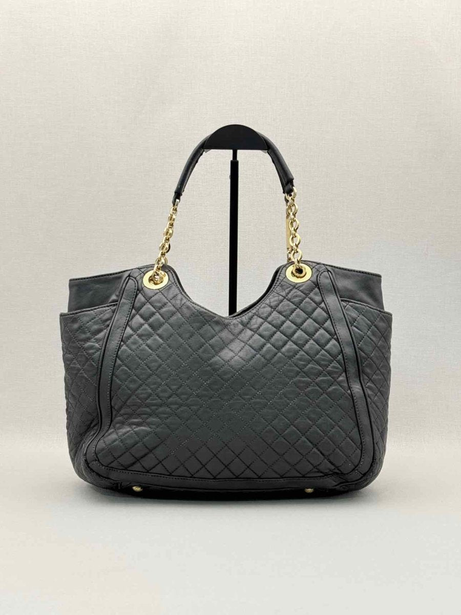 Pre-loved SALVATORE FERRAGAMO Betulla Chain Black Tote Bag at Reems Closet