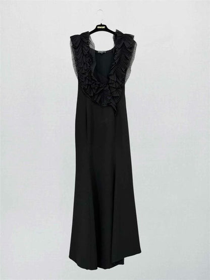 Pre-loved SALVATORE FERRAGAMO Black Size US 6 Long Dress at Reems Closet