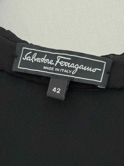 Pre-loved SALVATORE FERRAGAMO Black Size US 6 Long Dress at Reems Closet
