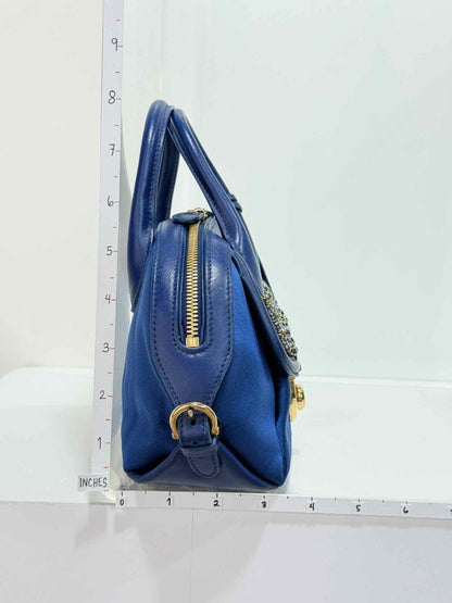 Pre - loved SALVATORE FERRAGAMO Blue Top Handle at Reems Closet