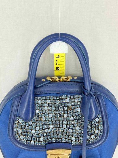 Pre - loved SALVATORE FERRAGAMO Blue Top Handle at Reems Closet