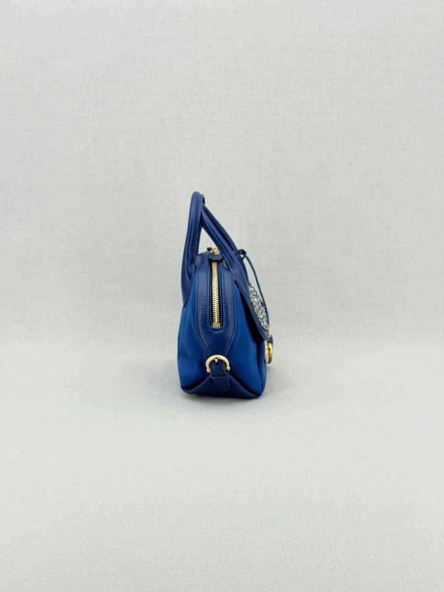 Pre - loved SALVATORE FERRAGAMO Blue Top Handle at Reems Closet