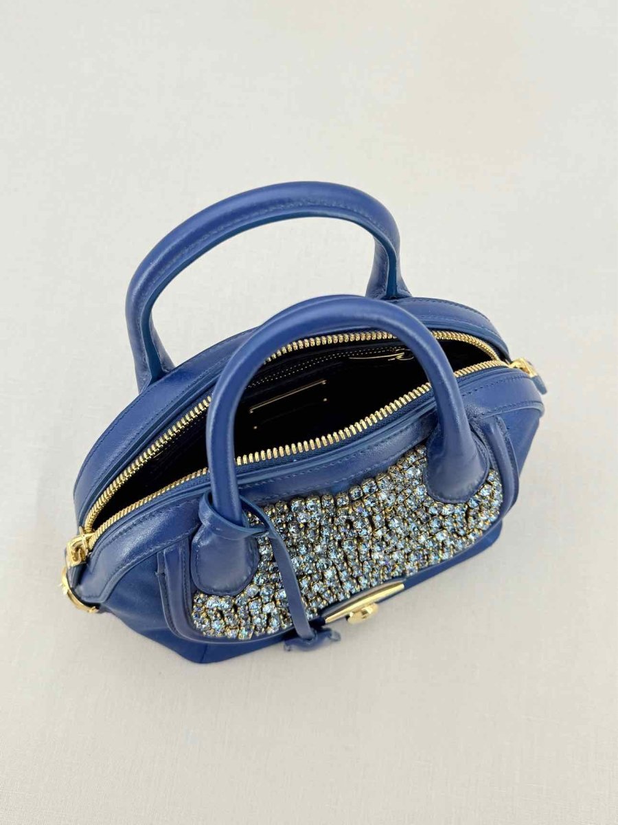 Pre - loved SALVATORE FERRAGAMO Blue Top Handle at Reems Closet