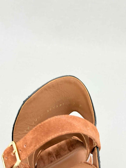 Pre - loved SALVATORE FERRAGAMO Brown Size EU 37 Heeled Sandals at Reems Closet