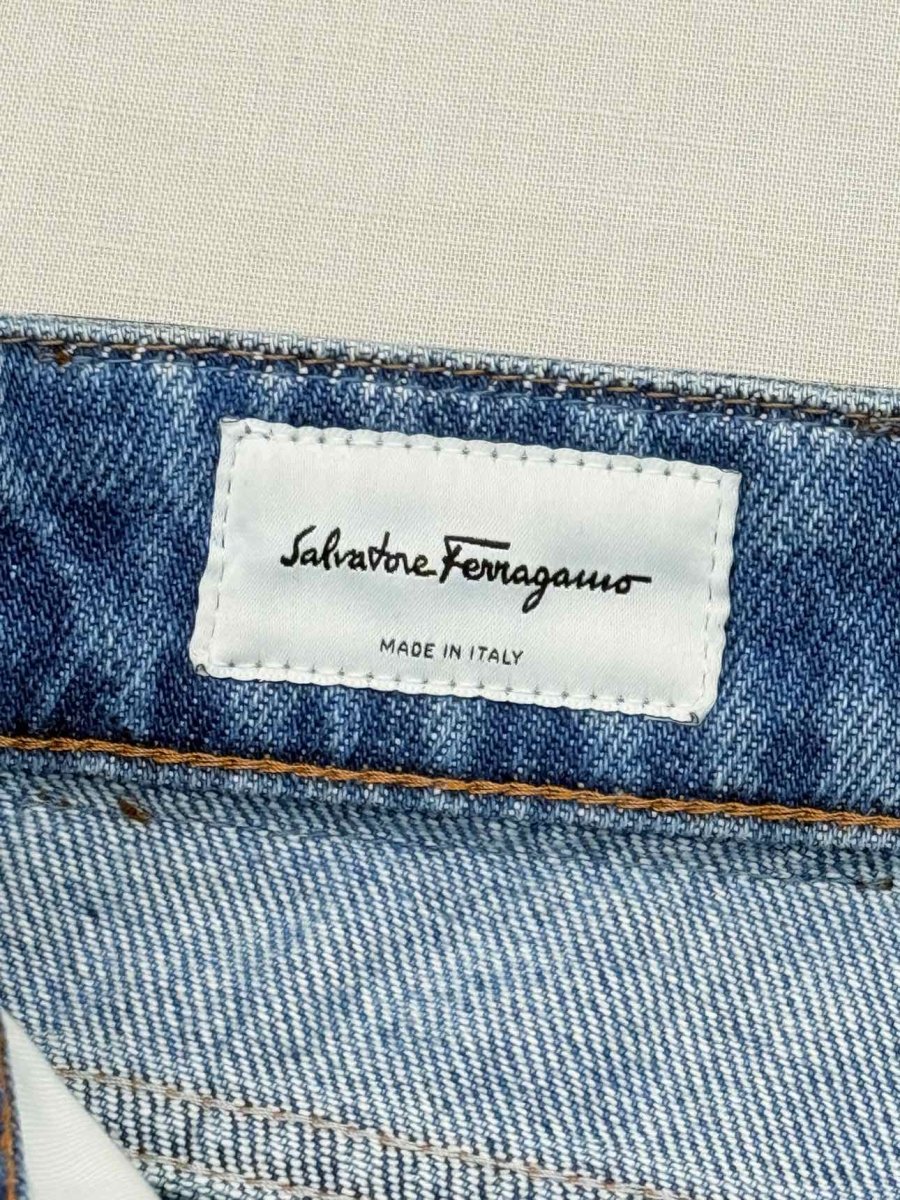 Pre-loved SALVATORE FERRAGAMO Classic Blue Size US 4 Jeans at Reems Closet