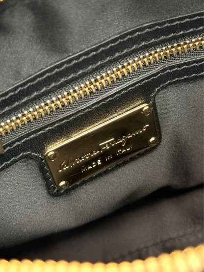 Pre-loved SALVATORE FERRAGAMO Flamma Black Quilted Satchel at Reems Closet
