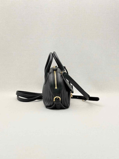Pre-loved SALVATORE FERRAGAMO Flamma Black Quilted Satchel at Reems Closet