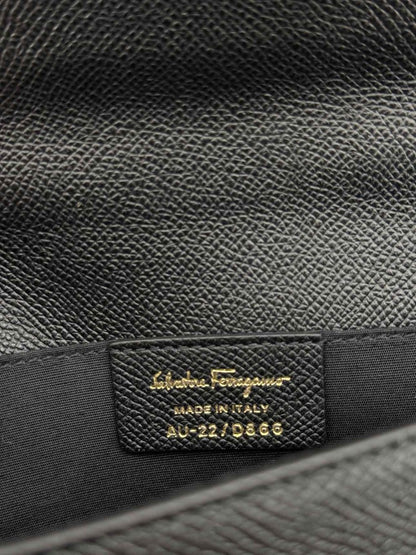 Pre - loved SALVATORE FERRAGAMO Gancini Black Top Handle at Reems Closet