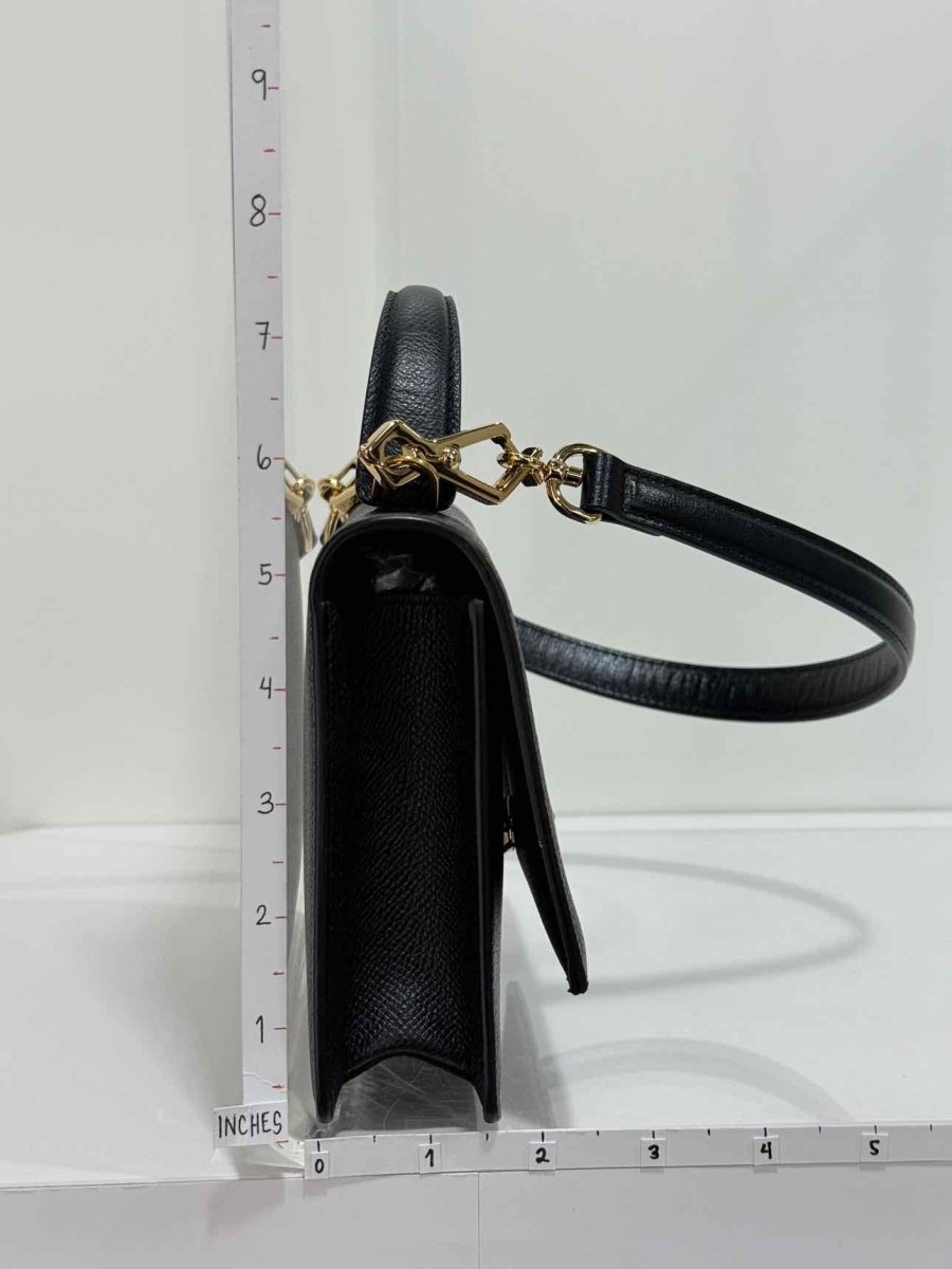 Pre - loved SALVATORE FERRAGAMO Gancini Black Top Handle at Reems Closet
