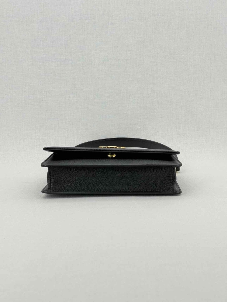 Pre - loved SALVATORE FERRAGAMO Gancini Black Top Handle at Reems Closet