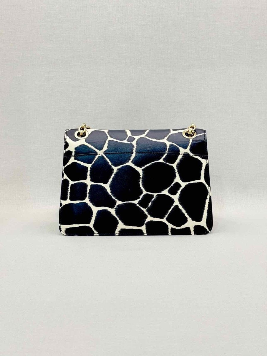 Pre-loved SALVATORE FERRAGAMO Gancini Black & White Shoulder Bag at Reems Closet
