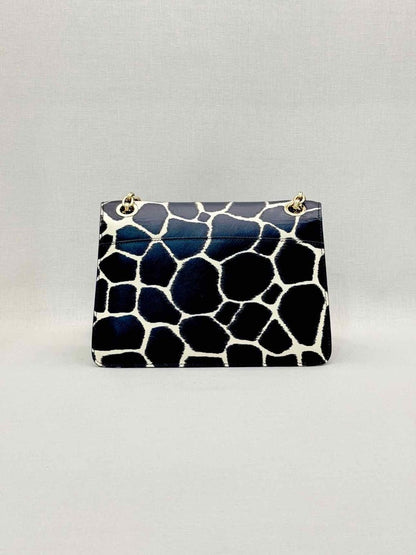 Pre-loved SALVATORE FERRAGAMO Gancini Black & White Shoulder Bag at Reems Closet