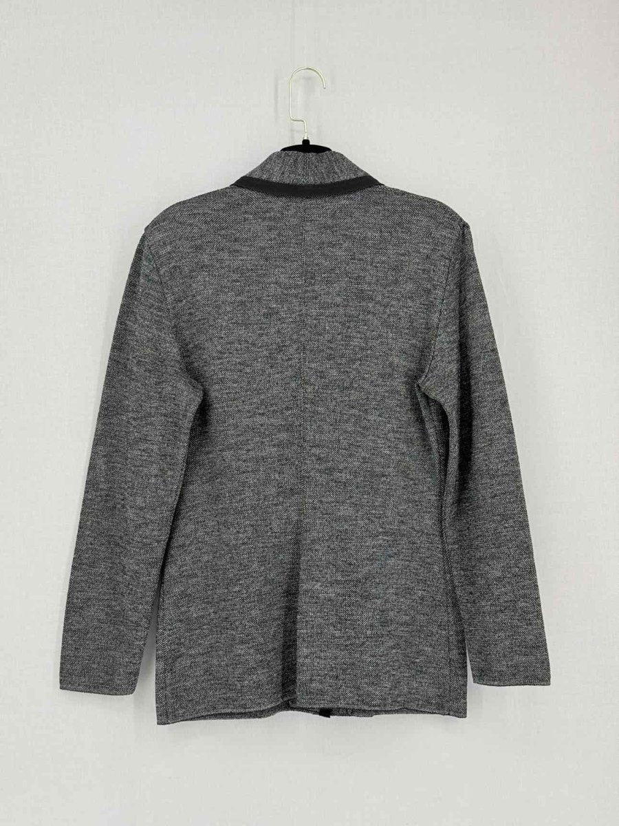 Pre-loved SALVATORE FERRAGAMO Grey w/ Black Size Large Jacket at Reems Closet