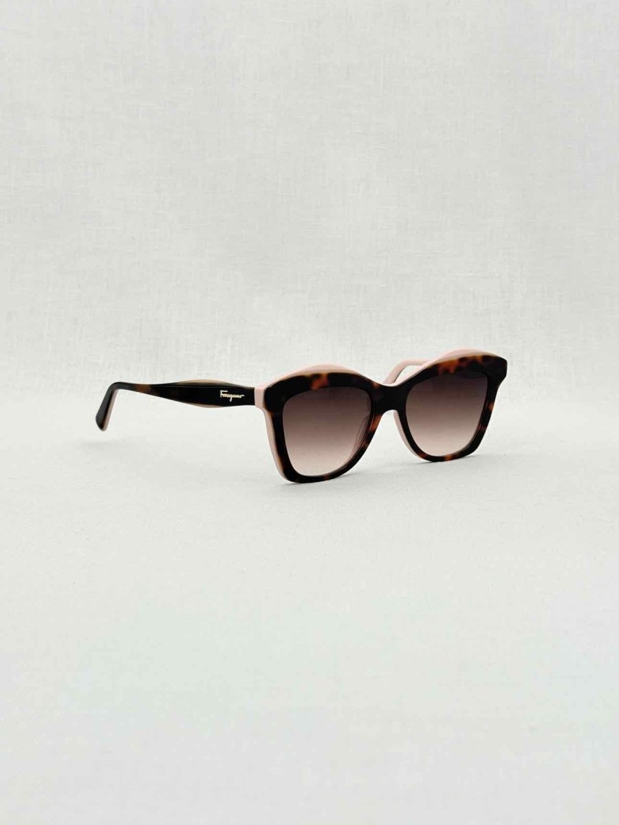 Pre - loved SALVATORE FERRAGAMO Havana & Pink Sunglasses at Reems Closet