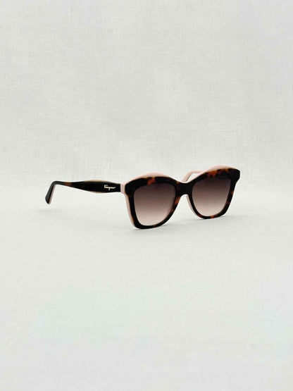 Pre - loved SALVATORE FERRAGAMO Havana & Pink Sunglasses at Reems Closet
