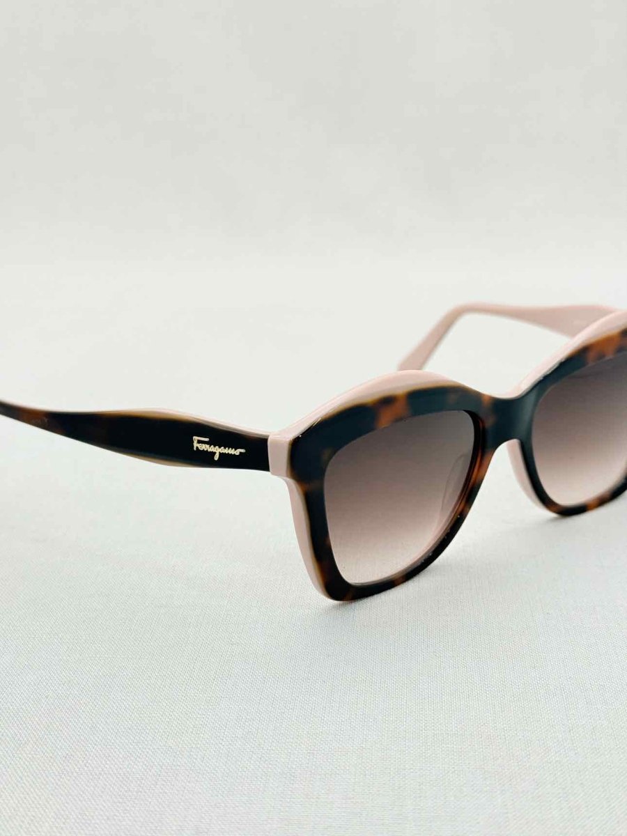 Pre - loved SALVATORE FERRAGAMO Havana & Pink Sunglasses at Reems Closet
