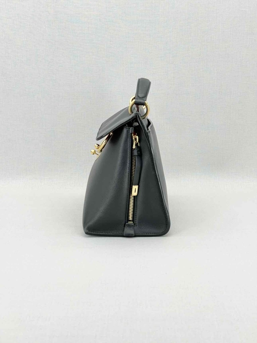 Pre - loved SALVATORE FERRAGAMO Jet Set Black Top Handle at Reems Closet