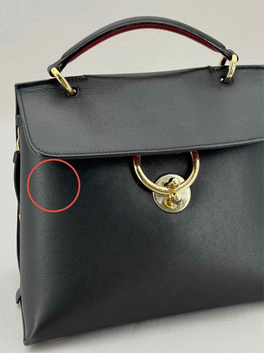 Pre - loved SALVATORE FERRAGAMO Jet Set Black Top Handle at Reems Closet