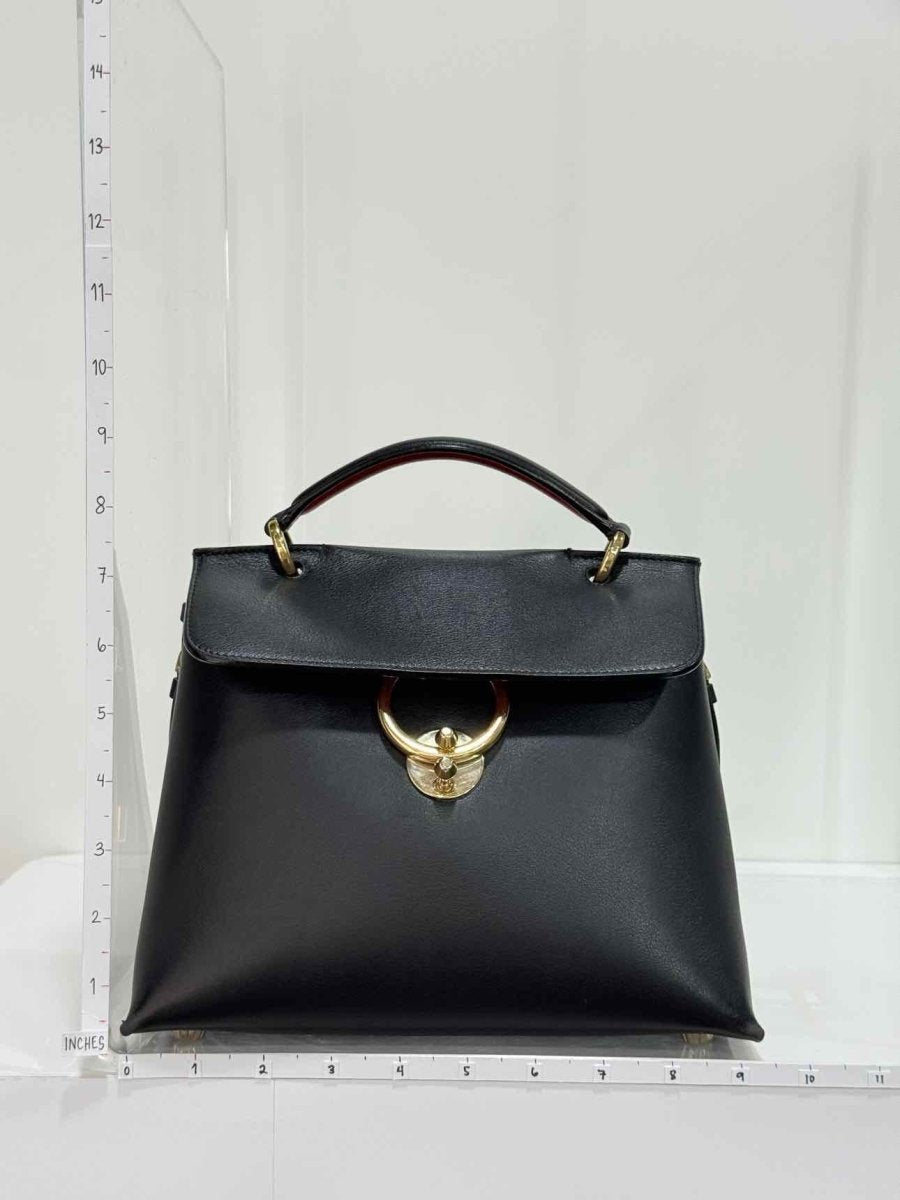 Pre - loved SALVATORE FERRAGAMO Jet Set Black Top Handle at Reems Closet