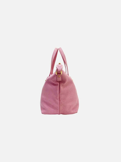 Pre - loved SALVATORE FERRAGAMO Mika Pink Tote Bag at Reems Closet