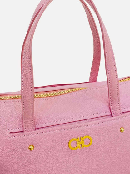 Pre - loved SALVATORE FERRAGAMO Mika Pink Tote Bag at Reems Closet