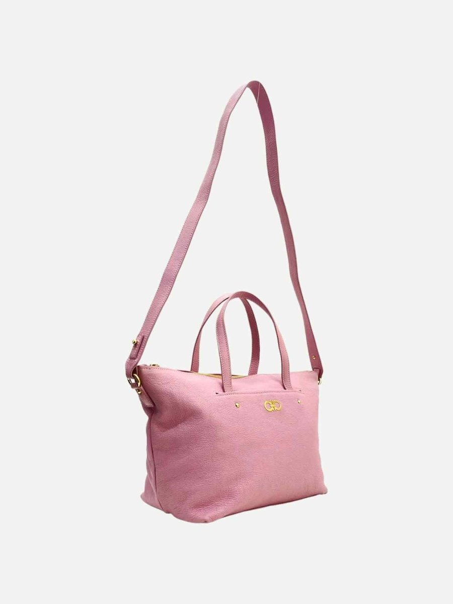 Pre - loved SALVATORE FERRAGAMO Mika Pink Tote Bag at Reems Closet