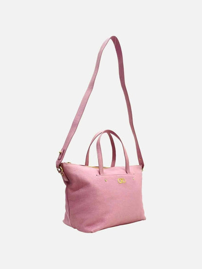 Pre - loved SALVATORE FERRAGAMO Mika Pink Tote Bag at Reems Closet