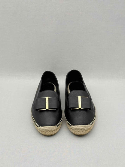 Pre-loved SALVATORE FERRAGAMO Sannio Black Size EU 39.5 Flats at Reems Closet