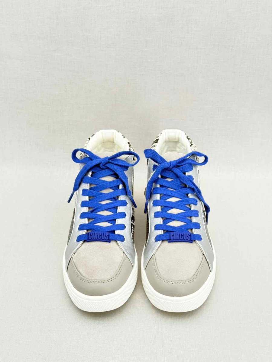 Pre - loved SAM EDELMAN Grey & Silver Size EU 36.5 Sneakers at Reems Closet