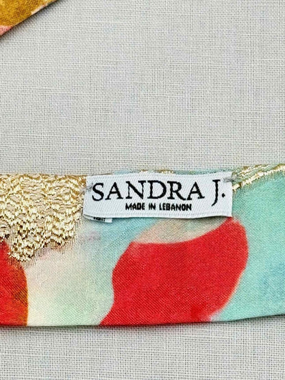 Pre-loved SANDRA J Red Multicolor Printed Twill at Reems Closet
