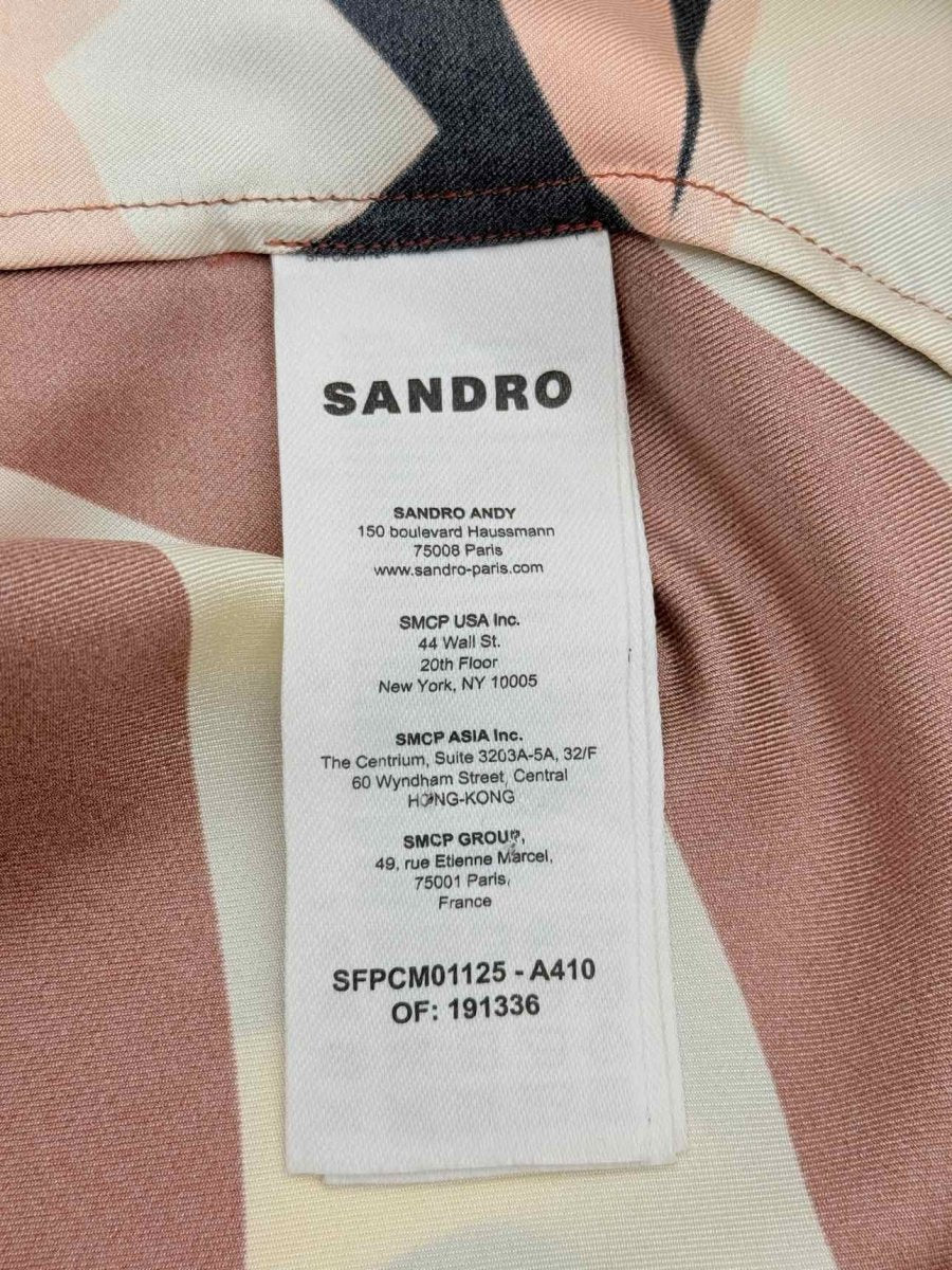 Pre - loved SANDRO Abena Yellow Multicolor Printed Shirt at Reems Closet