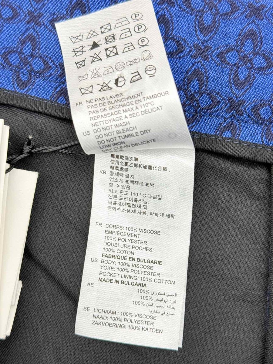 Pre-loved SANDRO Amparo Blue Jacquard Size US 8 Pants at Reems Closet