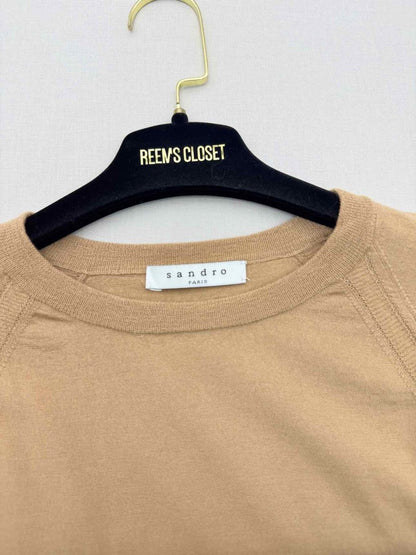 Pre-loved SANDRO Beige Size Medium Sweater at Reems Closet