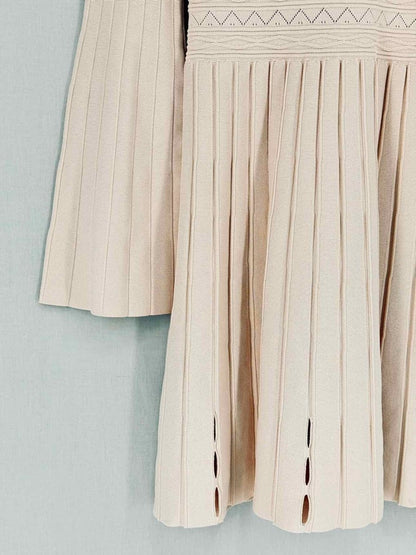 Pre - loved SANDRO Beige Size US 8 Short Dress at Reems Closet