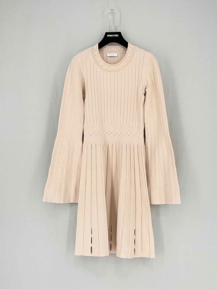 Pre - loved SANDRO Beige Size US 8 Short Dress at Reems Closet