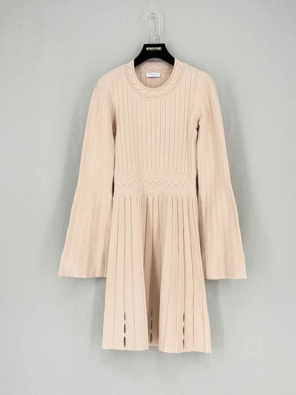 Pre - loved SANDRO Beige Size US 8 Short Dress at Reems Closet