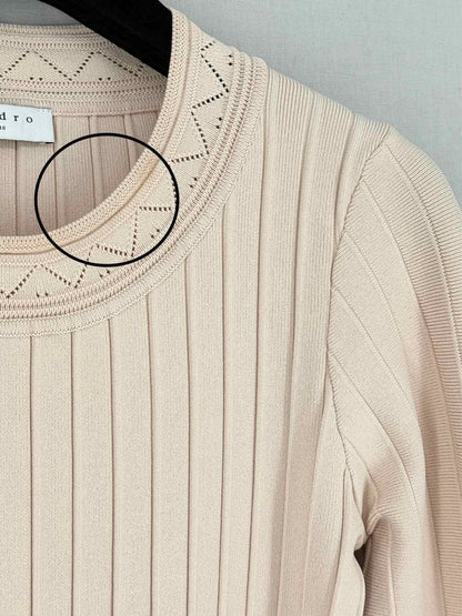 Pre - loved SANDRO Beige Size US 8 Short Dress at Reems Closet