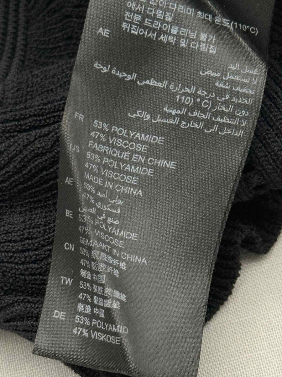 Pre - loved SANDRO Black Ruffled Trim Size US 8 Sweater at Reems Closet