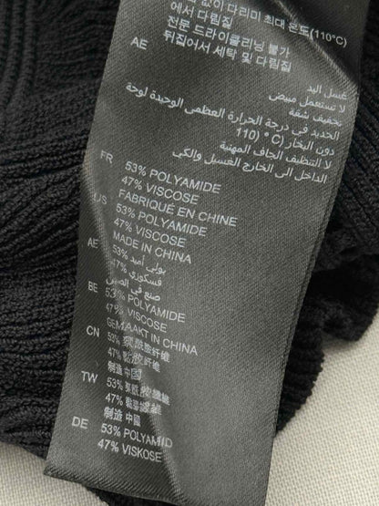 Pre - loved SANDRO Black Ruffled Trim Size US 8 Sweater at Reems Closet