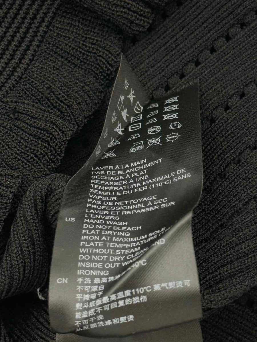 Pre - loved SANDRO Black Ruffled Trim Size US 8 Sweater at Reems Closet