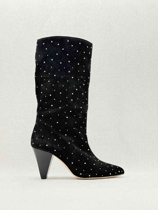 Pre - loved SANDRO Black Size EU 38 Mid Calf Boots at Reems Closet