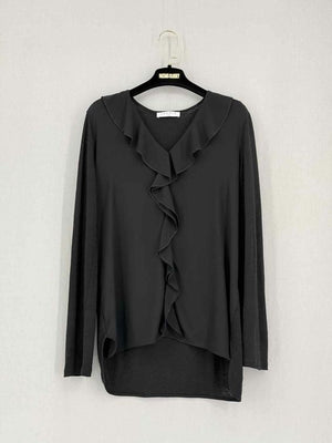 Pre-loved SANDRO Black Size Large Blouse at Reems Closet