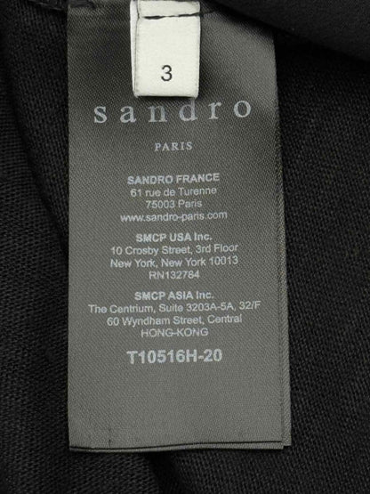 Pre-loved SANDRO Black Size Large Blouse at Reems Closet