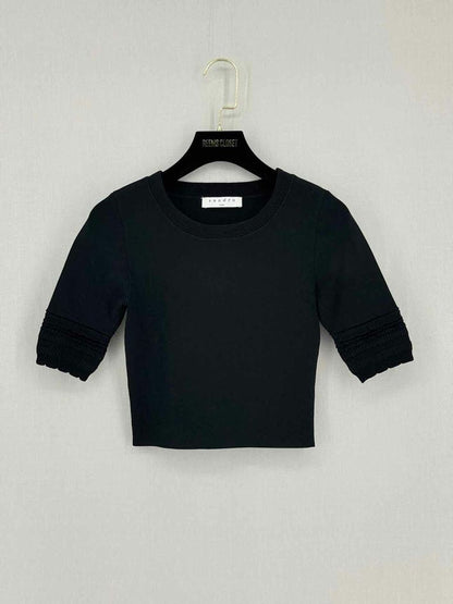 Pre-loved SANDRO Black Size Small Top at Reems Closet