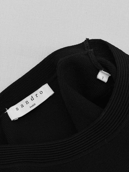 Pre-loved SANDRO Black Size Small Top at Reems Closet
