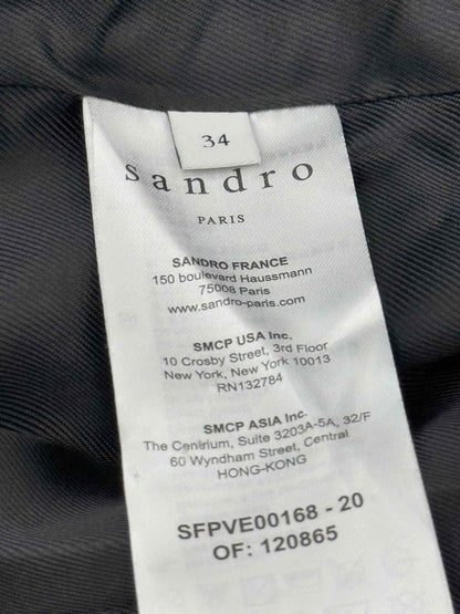 Pre - loved SANDRO Black Size US 2 Jacket at Reems Closet