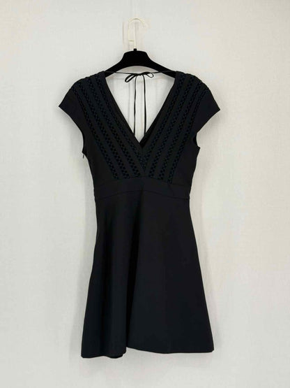 Pre-loved SANDRO Black Size US 2 Short Dress at Reems Closet