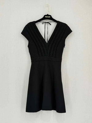 Pre-loved SANDRO Black Size US 2 Short Dress at Reems Closet