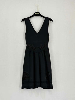 Pre-loved SANDRO Black Size US 4 Short Dress at Reems Closet